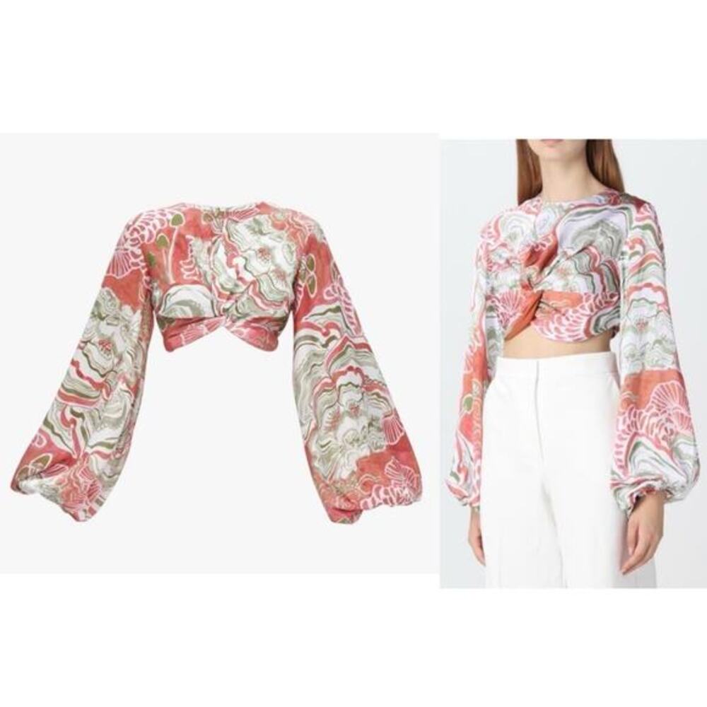Andrea‎ Iyamah Behati Cropped Top Mushroom Print